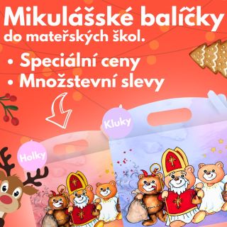 🎅🧸 Mikulášské balíčky, které rozzáří dětské oči! Speciálně sestavené pro mateřské školy — varianta pro holky i kluky, plná...