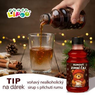 🎁 TIP NA DÁREK, KTERÝ ZAHŘEJE 🎄 Rumový zimní čaj od Lipoo – voňavý nealko sirup s příchutí rumu, ideální do horkého čaje...
