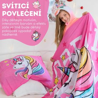 🦄✨ SVÍTÍCÍ POVLEČENÍ OD LIPOO Dětské motivy, zářivé barvy a kouzelný efekt záře ve tmě – tohle povlečení promění každý...