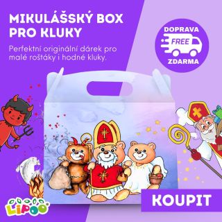😈😇🎅 Feed post (produktová fotka nebo flatlay) Mikulášský box pro kluky od Lipoo — perfektní dárek pro malé rošťáky i hodné...