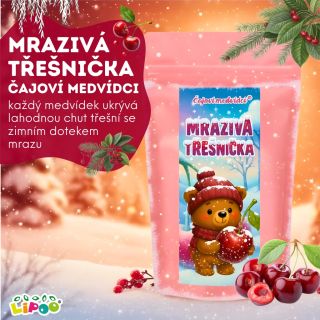 Mrazivá Třešnička od Lipoo — čajoví medvídci, kteří zahřejí i v největší zimě. 🧸 Každý medvídek ukrývá lahodnou chuť...