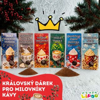 ☕👑 KRÁLOVSKÝ DÁREK PRO MILOVNÍKY KÁVY! Rozpustné kávy s příchutí Irish Cream, vanilky, bílé čokolády nebo lesní jahody –...